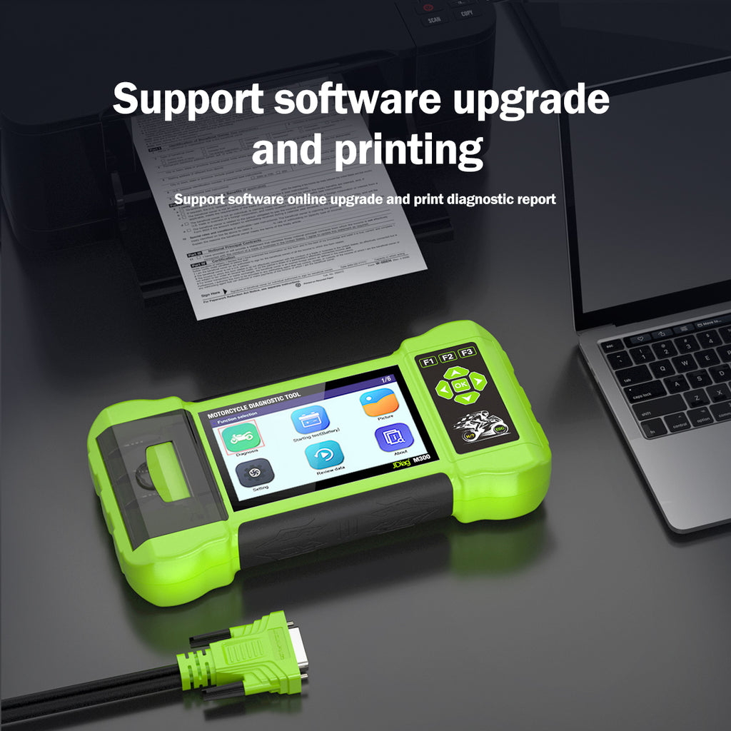 JDiag M300 Motorcycle OBD2 Scanner Battery Tester ABS Test TPMS Test Clear Fault Codes