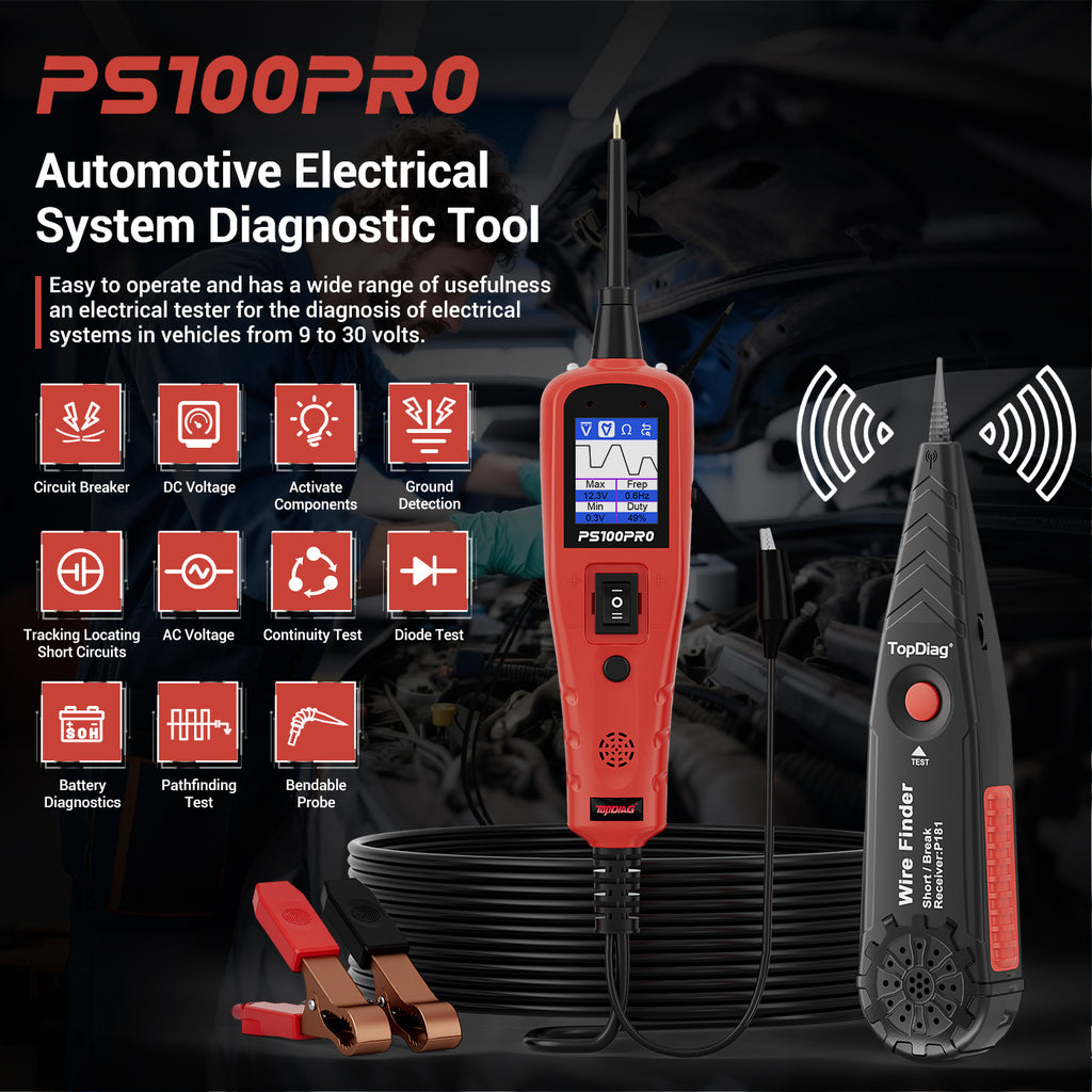 2025 PS100PRO Circuit Tester, Power Circuit Probe Scan Tool