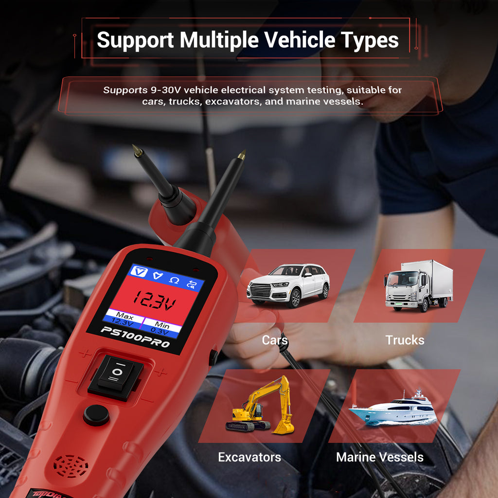 2025 PS100PRO Circuit Tester, Power Circuit Probe Scan Tool