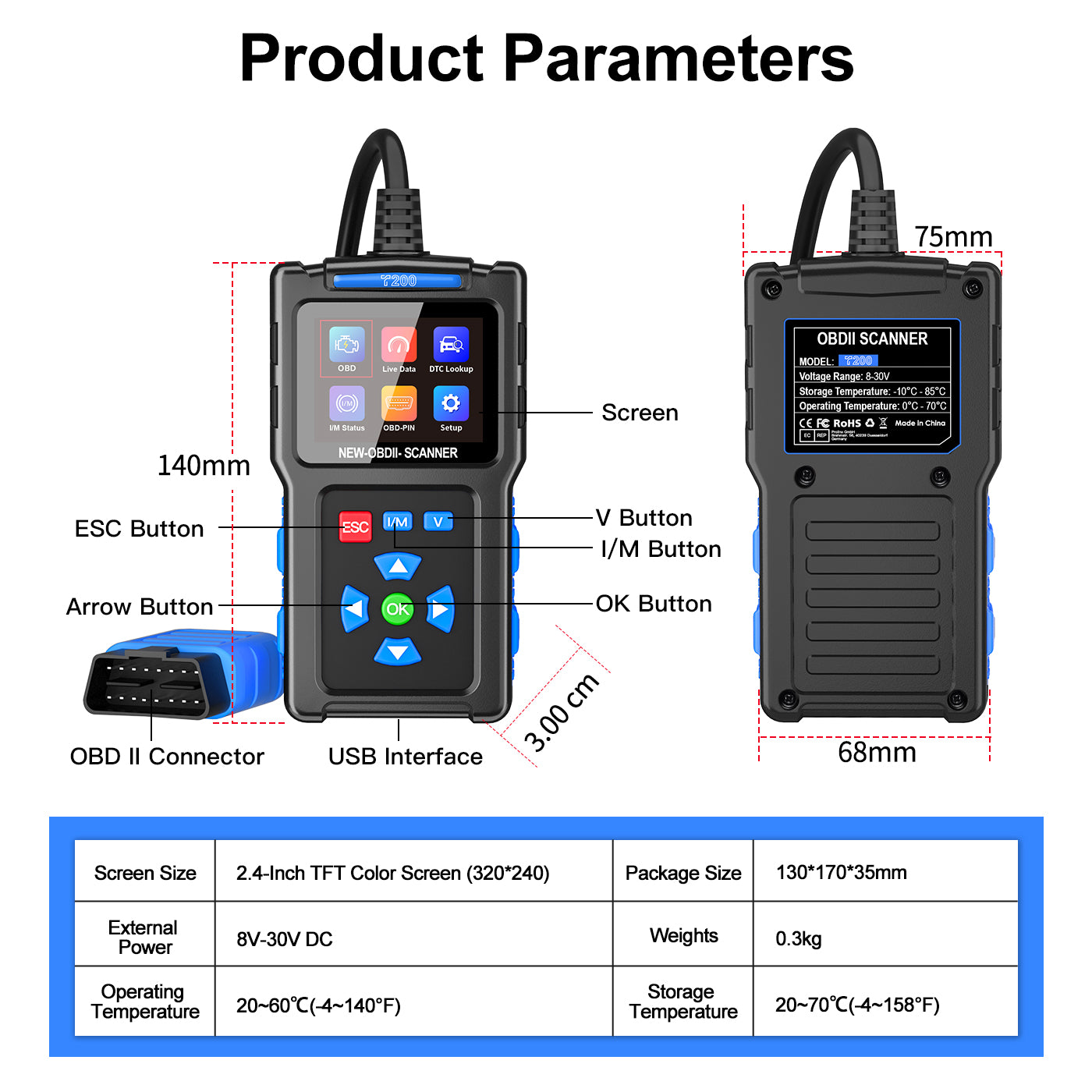 Topdiag T200 OBDll Scanner